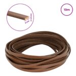 vidaXL Kožený remienok Hnedá 1000 x 0,8 cm Koža – Obrázok 8
