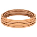 vidaXL Kožený remienok Svetlohnedá 200 x 0,3 cm Koža