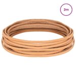 vidaXL Kožený remienok Svetlohnedá 200 x 0,3 cm Koža – Obrázok 2
