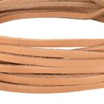 vidaXL Kožený remienok Svetlohnedá 200 x 0,3 cm Koža – Obrázok 4