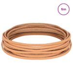 vidaXL Kožený remienok Svetlohnedá 500 x 0,3 cm Koža – Obrázok 2