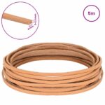 vidaXL Kožený remienok Svetlohnedá 500 x 0,4 cm Koža – Obrázok 8