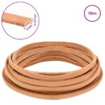 vidaXL Kožený remienok Svetlohnedá 1000 x 0,5 cm Koža – Obrázok 8