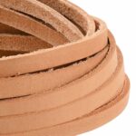 vidaXL Kožený remienok Svetlohnedá 200 x 0,6 cm Koža – Obrázok 4