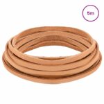 vidaXL Kožený remienok Svetlohnedá 500 x 0,6 cm Koža – Obrázok 2
