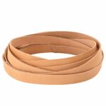 vidaXL Kožený remienok Svetlohnedá 200 x 1 cm Koža – Obrázok 2
