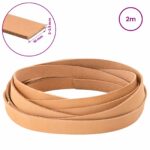 vidaXL Kožený remienok Svetlohnedá 200 x 1 cm Koža – Obrázok 8