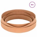 vidaXL Kožený remienok Svetlohnedá 500 x 2,5 cm Koža – Obrázok 2