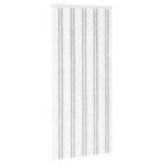 vidaXL Záves proti hmyzu z chenille Svetlo šedá a biela 90 x 200 cm – Obrázok 2