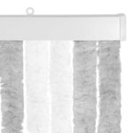 vidaXL Záves proti hmyzu z chenille Svetlo šedá a biela 90 x 200 cm – Obrázok 4