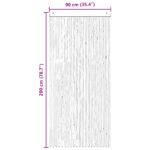 vidaXL Záves proti hmyzu z chenille Svetlo šedá a biela 90 x 200 cm – Obrázok 6