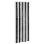 vidaXL Záves proti hmyzu z chenille Šedá a čierna 90 x 220 cm 100% PP – Obrázok 2