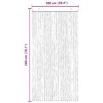 vidaXL Záves proti hmyzu z chenille Šedá a čierna 100 x 200 cm 100% PP – Obrázok 6