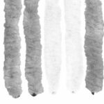 vidaXL Záves proti hmyzu z chenille Šedý a biely 90 x 220 cm 100% PP – Obrázok 5