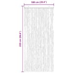 vidaXL Záves proti hmyzu z chenille Šedá a béžová 100 x 220 cm 100% PP – Obrázok 6