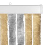 vidaXL Záves proti hmyzu z chenille Šedá a béžová 100 x 230 cm 100% PP – Obrázok 4
