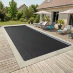 vidaXL Solárny kryt na bazén 1000 x 500 cm 110 μm Štvorcový PE Čierna