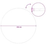 vidaXL Solárny kryt bazéna vysoká kvalita Ø 356 cm 200 μm Okrúhly PE – Obrázok 7