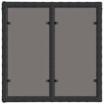 vidaXL Záhradný stôl Čierna 55 x 55 x 37 cm PE ratan a sklo – Obrázok 4