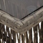 vidaXL Záhradný stôl Sivá 100 x 55 x 37 cm PE ratan a sklo – Obrázok 7