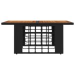 vidaXL Záhradný stôl Čierna a prírodná 100 x 55 x 37 cm – Obrázok 3