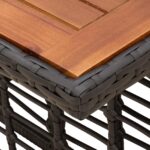 vidaXL Záhradný stôl Čierna a prírodná 100 x 55 x 37 cm – Obrázok 6