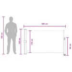 vidaXL Bočný markíz 117 x 300 cm Obdĺžnikový Sivohnedá – Obrázok 8