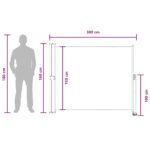 vidaXL Bočný markíz 160 x 300 cm 100% polyester, železo, oceľ – Obrázok 8