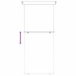 vidaXL Bočný markíz na balkón 60 x 250 cm 100% polyester, železo, oceľ – Obrázok 5