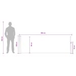 vidaXL Retračná bočná markíza Béžová 300 x 100 cm Polyester – Obrázok 7