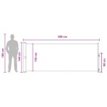 vidaXL Retračná bočná markíza 140 x 300 cm – Obrázok 7