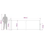 vidaXL Retračná bočná markíza 117 x 500 cm Polyester Obdĺžnikový – Obrázok 7