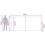 vidaXL Retračná bočná markíza 160 x 500 cm Polyester Obdĺžnikový – Obrázok 7