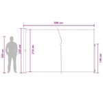 vidaXL Retračná bočná markíza 220 x 500 cm – Obrázok 7