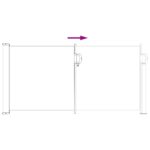 vidaXL Retračná bočná markíza Sivá 300 x 100 cm Polyester – Obrázok 6