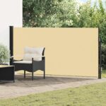 vidaXL Retračná bočná markíza Piesková 300 x 140 cm Polyester