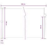 vidaXL Retračná bočná markíza Sivá 500 x 140 cm Polyester – Obrázok 8