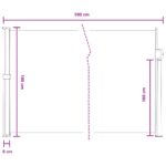 vidaXL Retračná bočná markíza Sivá 500 x 160 cm Polyester – Obrázok 8