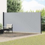 vidaXL Retračná bočná markíza Sivá 500 x 180 cm Polyester
