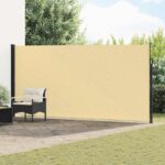 vidaXL Retračná bočná markíza Piesková 500 x 180 cm Polyester