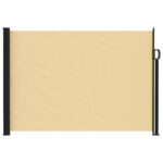 vidaXL Retračná bočná markíza Piesková 600 x 160 cm Polyester – Obrázok 2