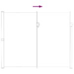 vidaXL Retračná bočná markíza Sivá 600 x 180 cm Polyester – Obrázok 6