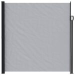 vidaXL Retračná bočná markíza Sivá 600 x 200 cm Polyester – Obrázok 2