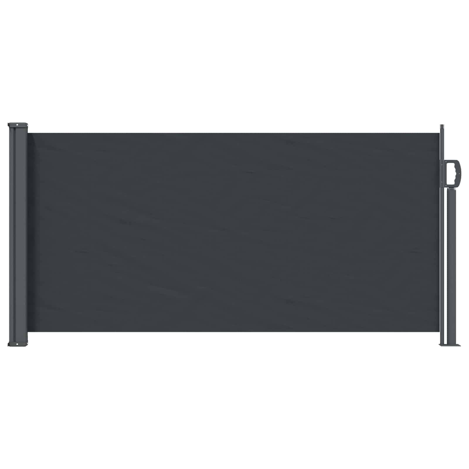 42035565_1.jpg vidaXL Retračná bočná markíza Čierna 300 x 100 cm Polyester – Obrázok 1