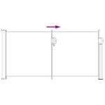 vidaXL Retračná bočná markíza Čierna 300 x 100 cm Polyester – Obrázok 5