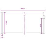 vidaXL Retračná bočná markíza 100 x 300 cm – Obrázok 7