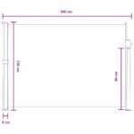 vidaXL Retračná bočná markíza 140 x 300 cm – Obrázok 7