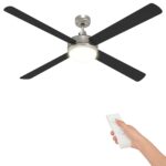 vidaXL Stropný ventilátor s osvetlením a diaľkovým ovládaním Ø 130 cm – Obrázok 2