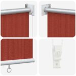 vidaXL Vonkajšia roleta s blokovaním UV žiarenia 90% Terrakota HDPE – Obrázok 6
