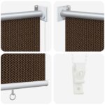 vidaXL Vonkajšia roleta s blokovaním UV žiarenia 90% Hnedá 80 x 140 cm – Obrázok 6